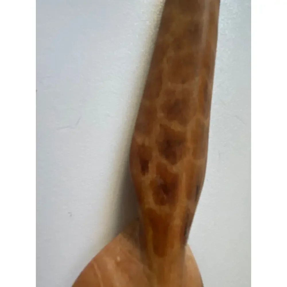 Vintage wooden spoon, hand carved giraffe 10.5 inches long